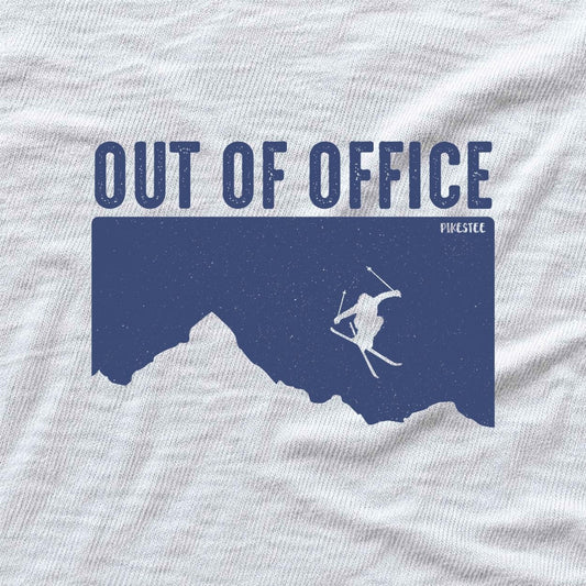Out Of Office Ski T-shirt - White - hero