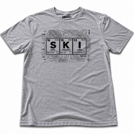 Topographic Ski Element-v2 T-shirt - Sport Grey