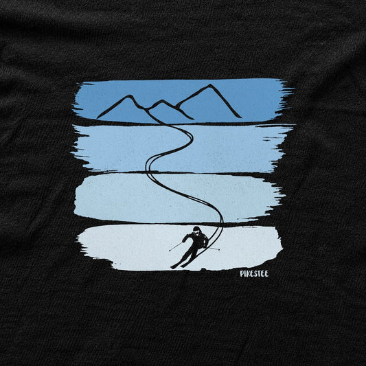 Gradient Ski Path T-shirt - Black - hero