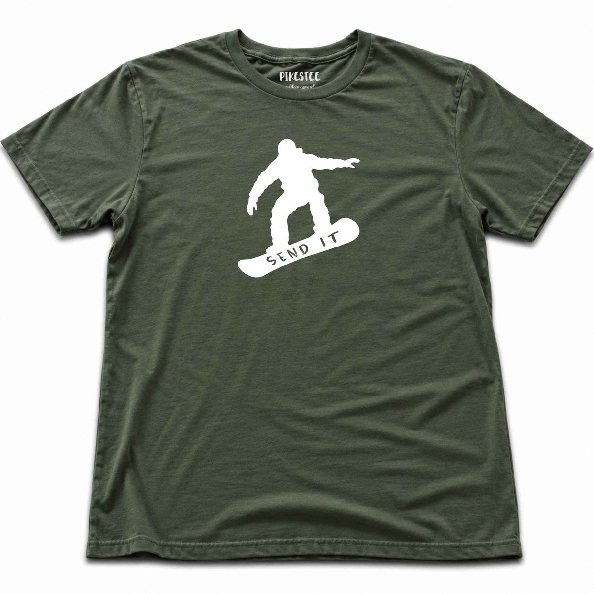 Send it SnowBoard T-shirt - Military Green