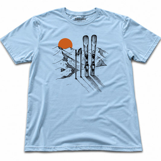 HandDrawn Ski Landscape T-shirt