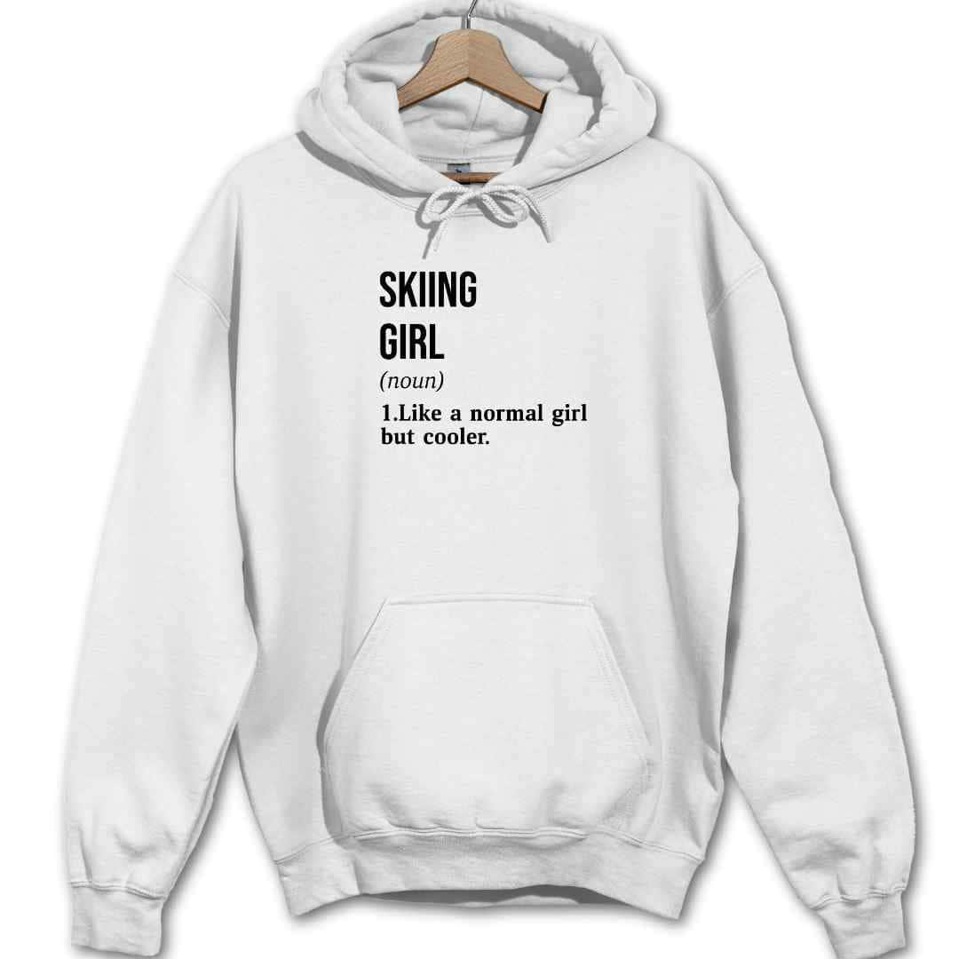 Skiing Girl Definition Hoodie