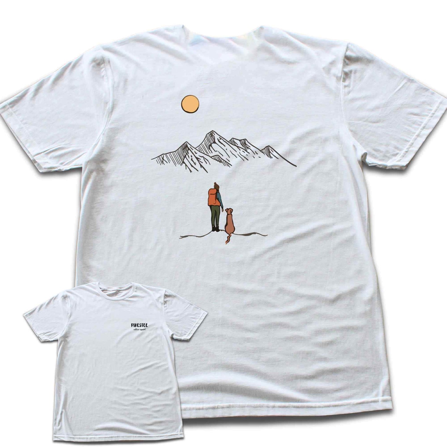 Back Print Hike With The Dog T-shirt