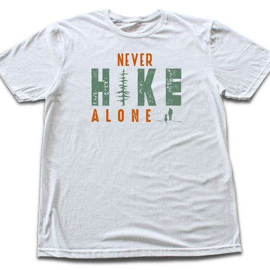 "Never Hike Alone Wander" graphic T-shirt