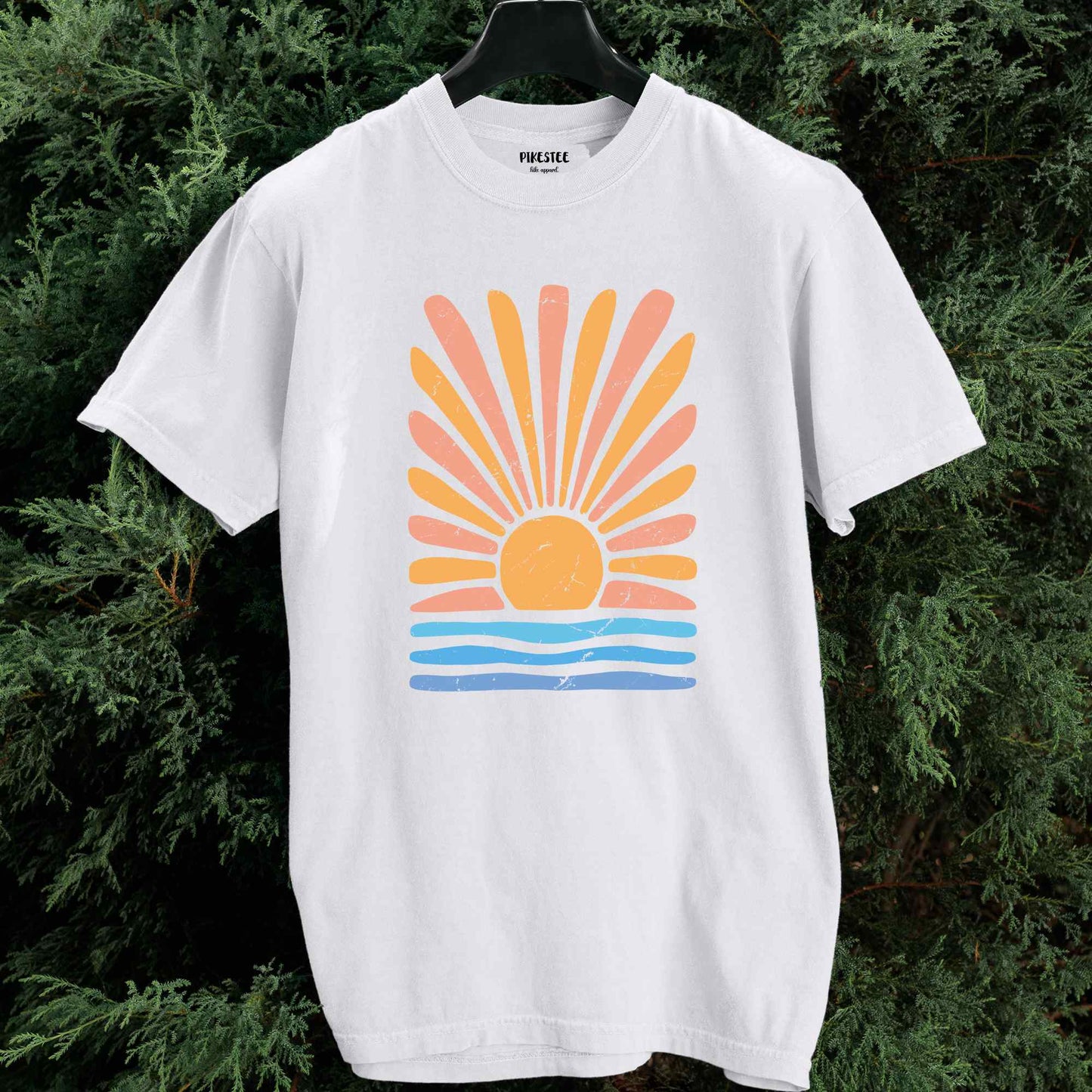 Abstract Sun and Waves T-shirt