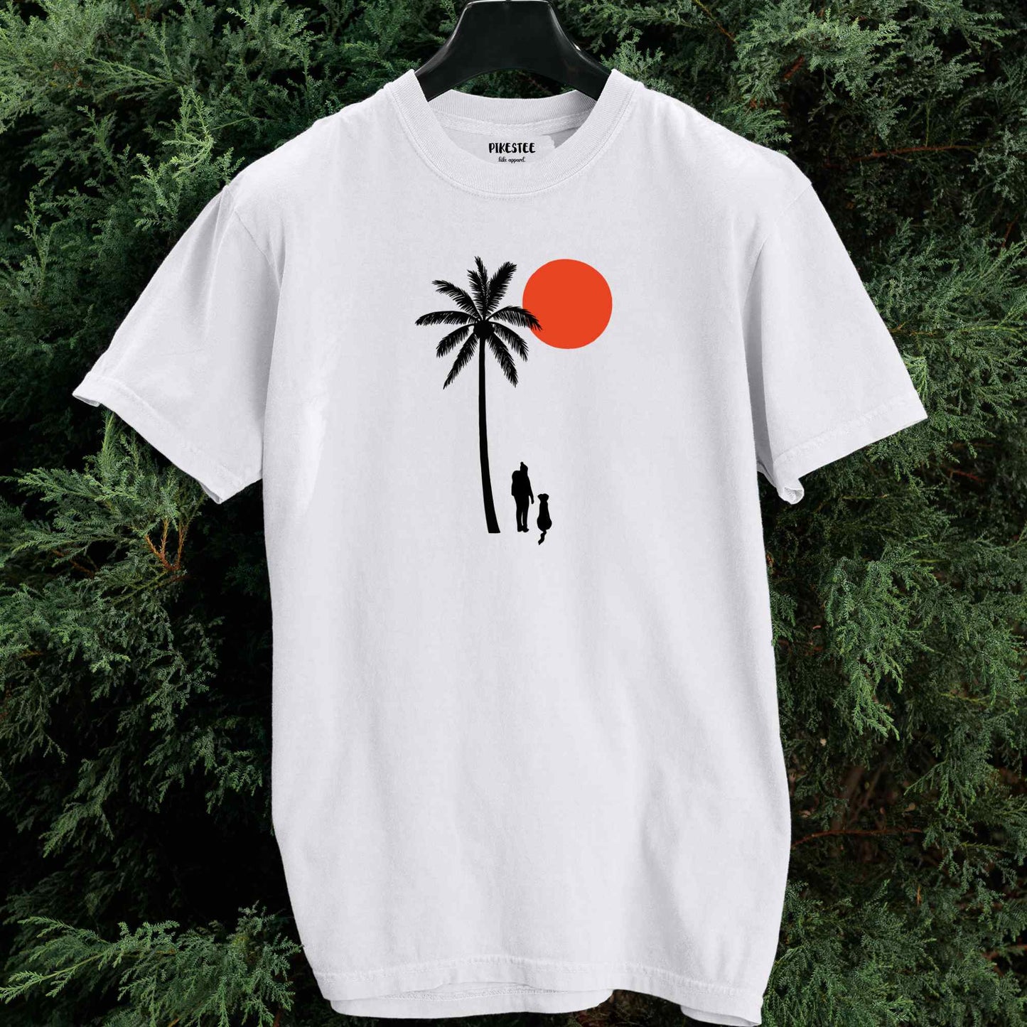 Girl And Dog Palm Beach T-shirt