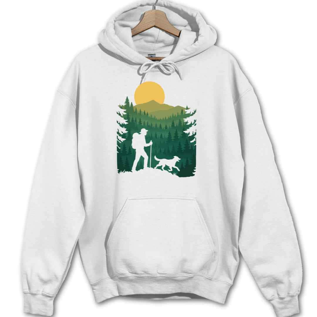 Hiking And Dog Landscape Hoodie