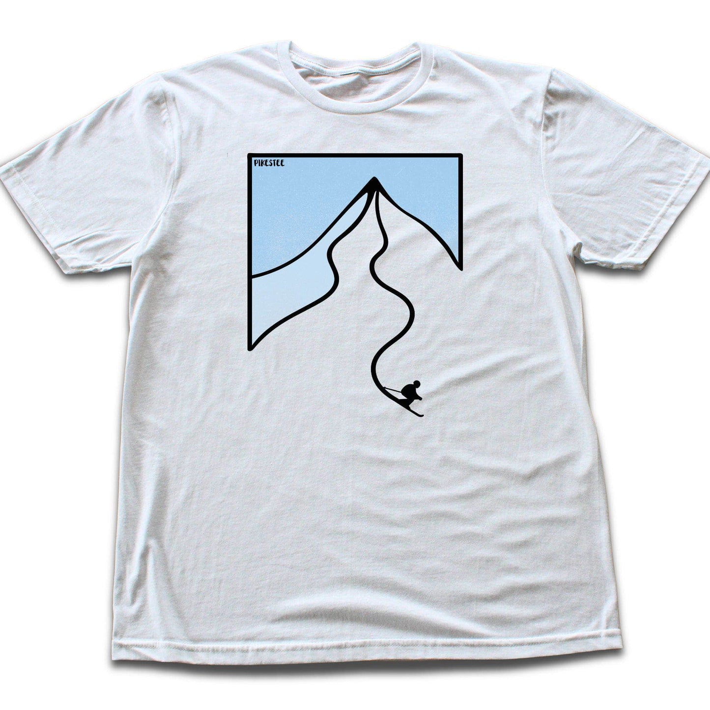 Mountain And Ski Path T-shirt