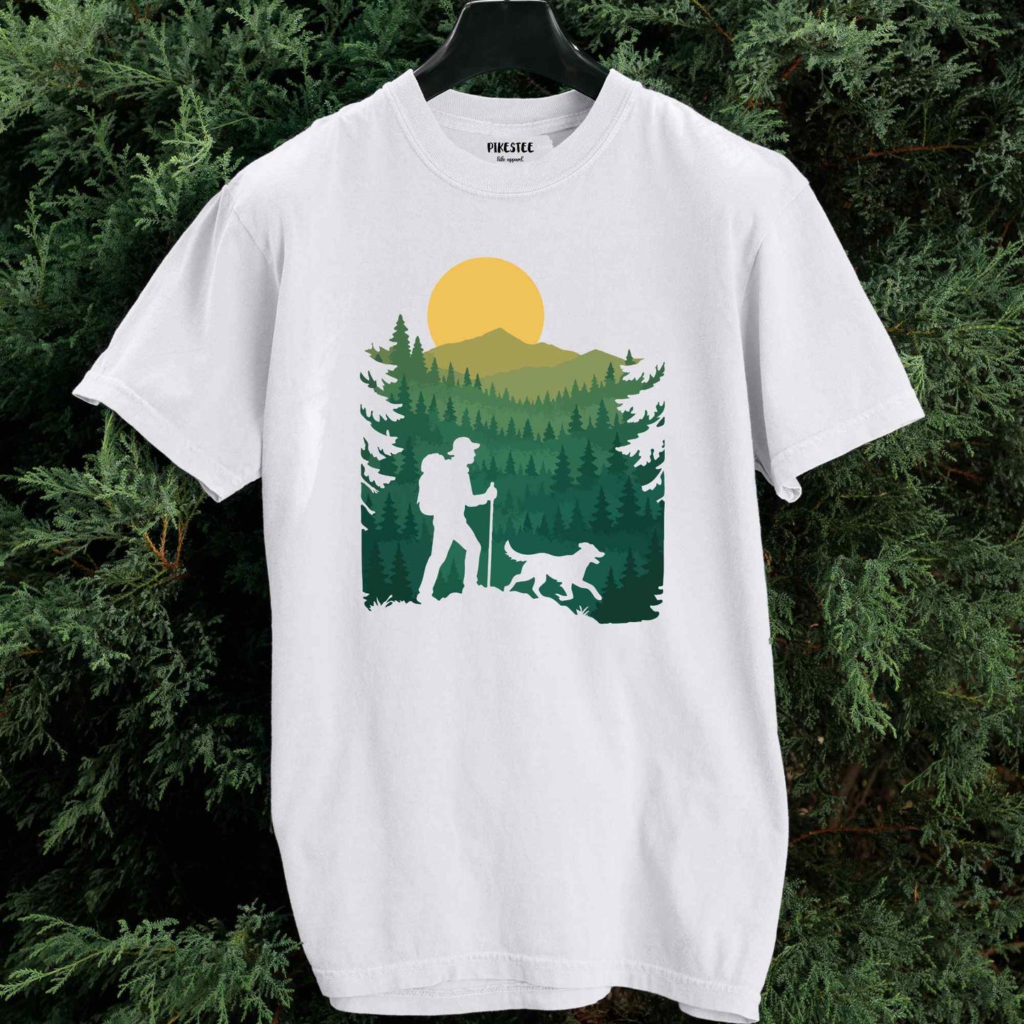 Hiking And Dog Landscape T-shirt
