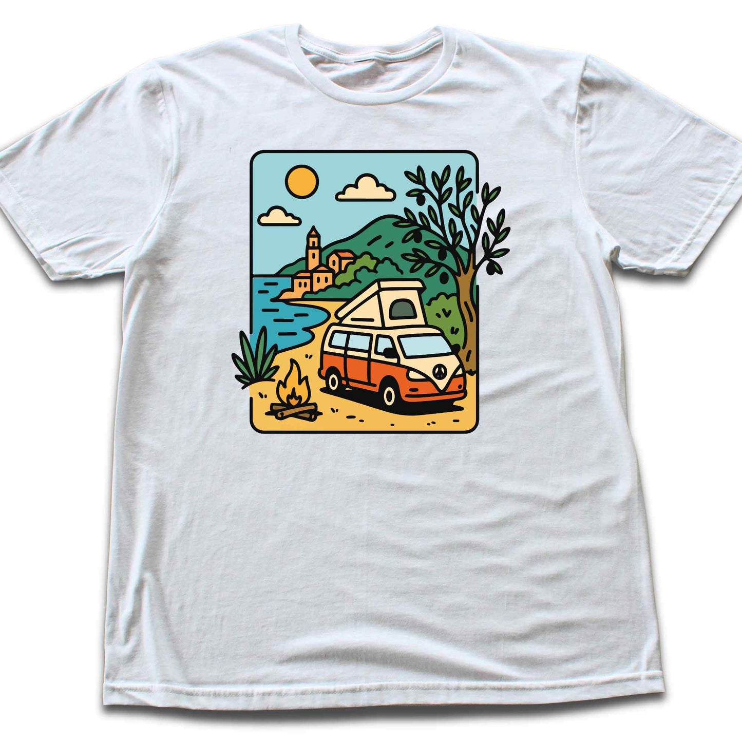 Cartoon Van Town T-shirt