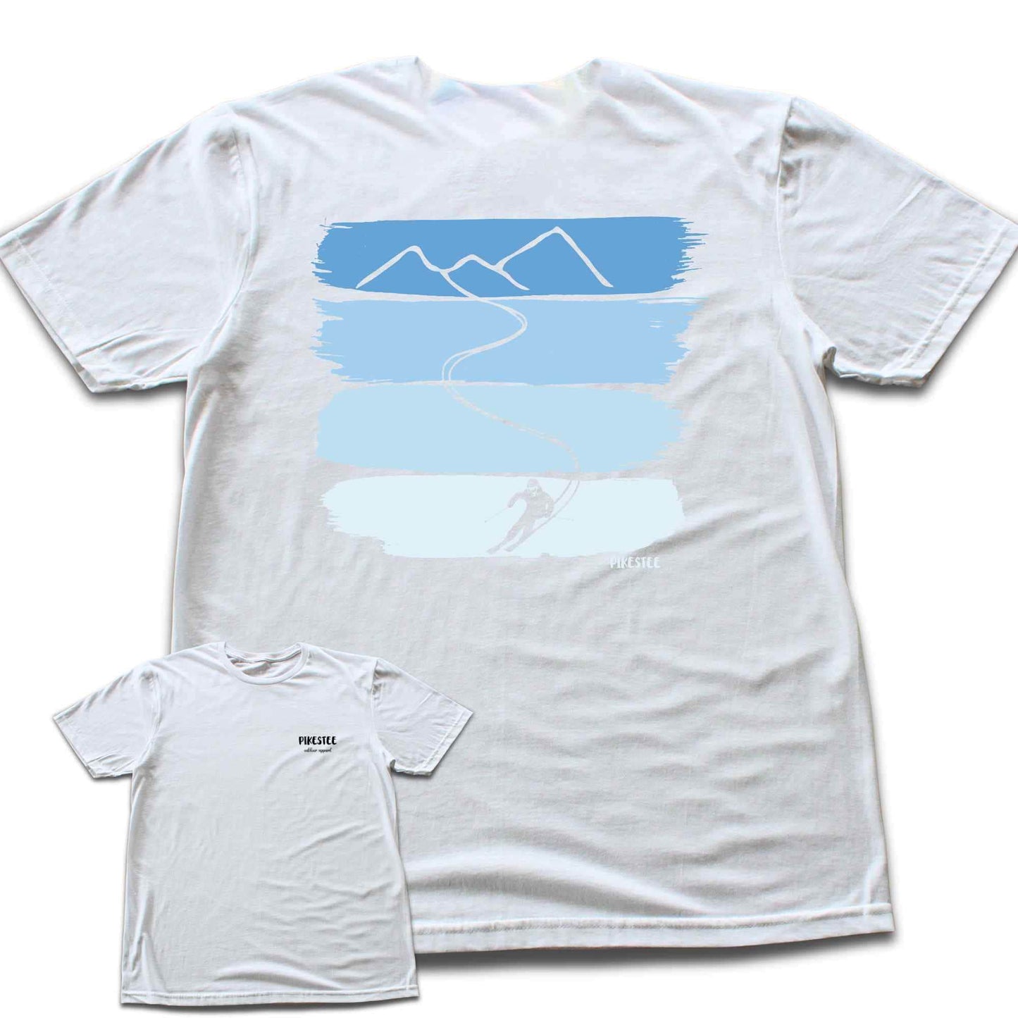 Back Print Gradient Ski Path T-shirt