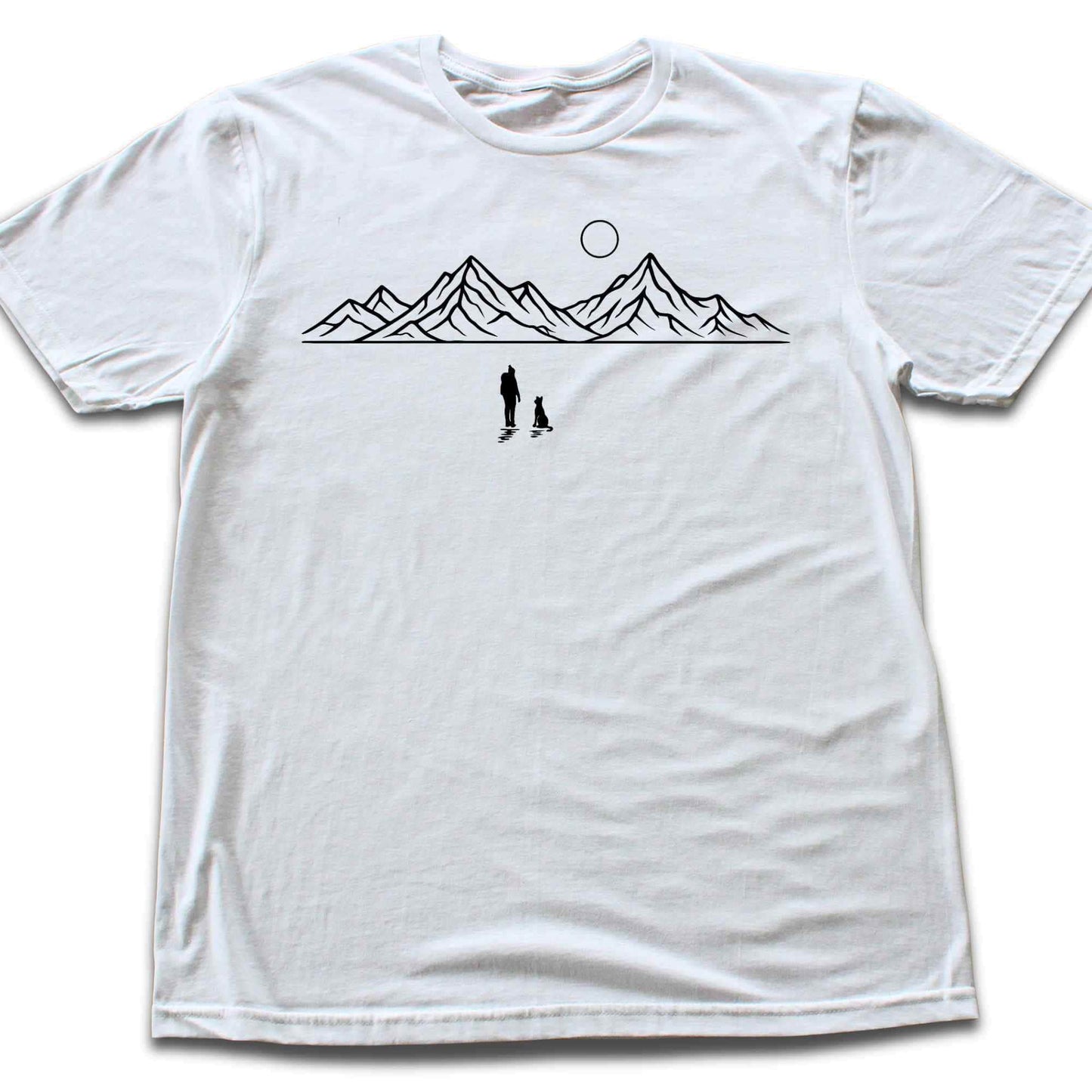 Mountains Girl And Dog T-shirt