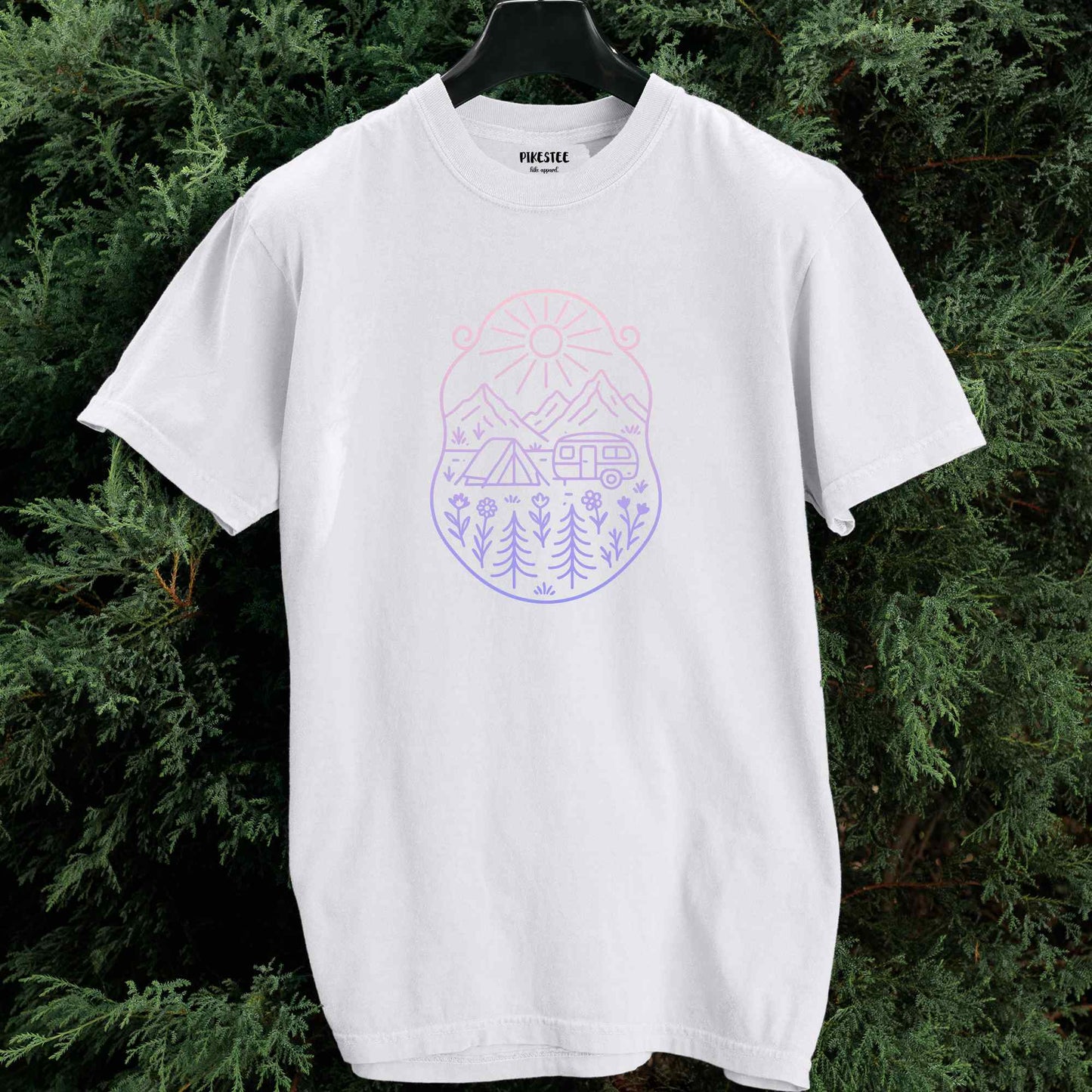 Caravan Window Landscape T-shirt