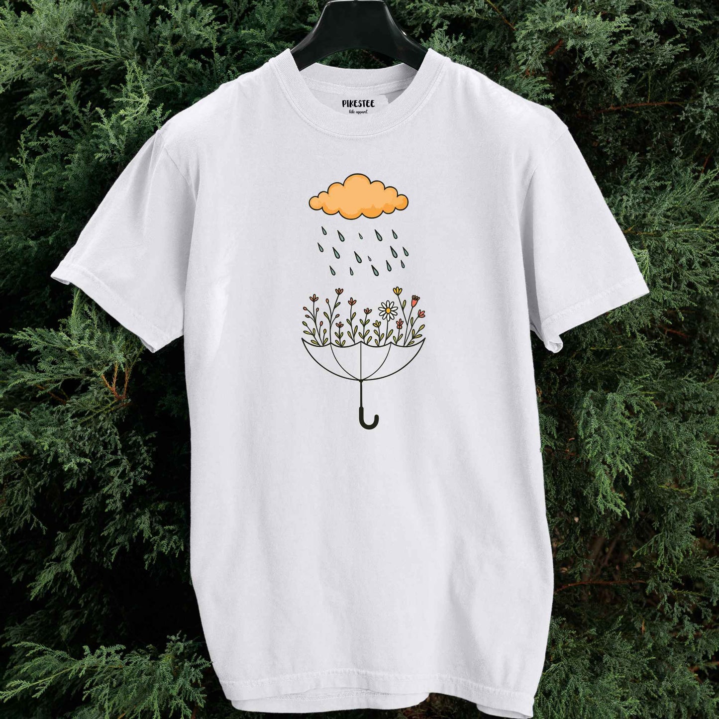 Umbrella Flowers Landscape T-shirt