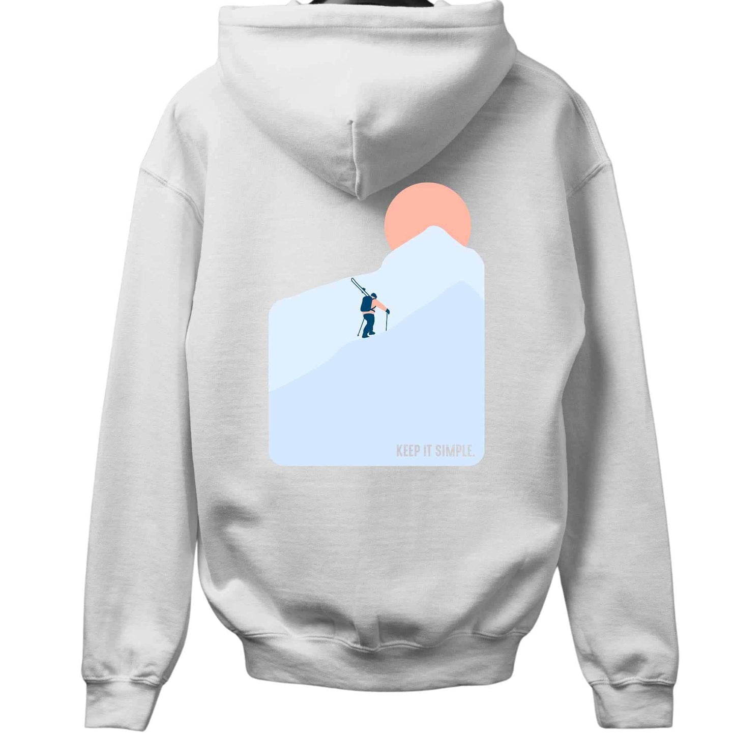 Keep It Simple Ski Walk Back-Print Hoodie