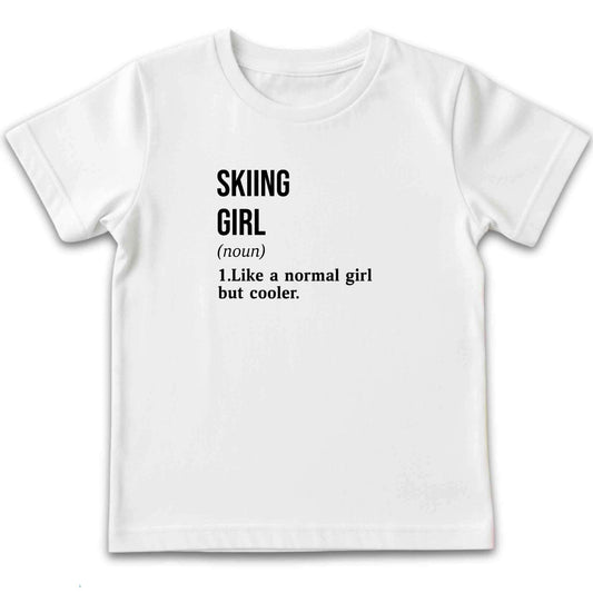 Skiing Girl Kids T-Shirt