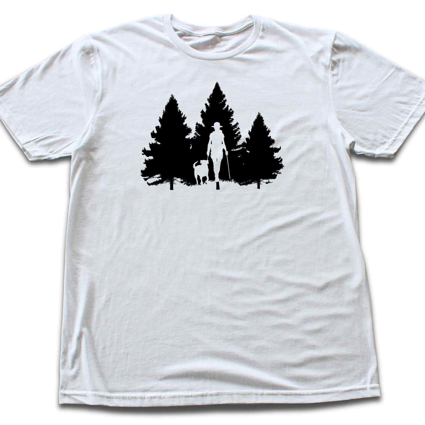 "Never Hike Alone Silhouette" graphic T-shirt