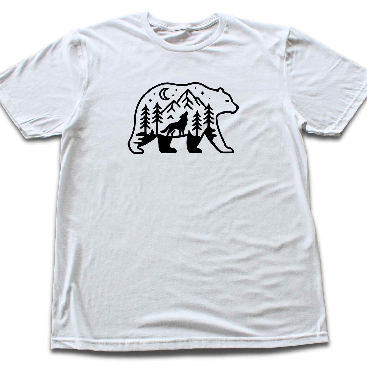 Bear Wolf Landscape T-shirt