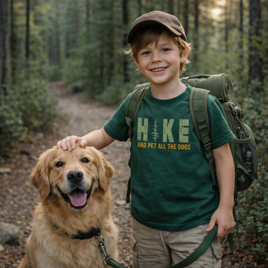 Hike And Pet All The Dogs Kids T-Shirt
