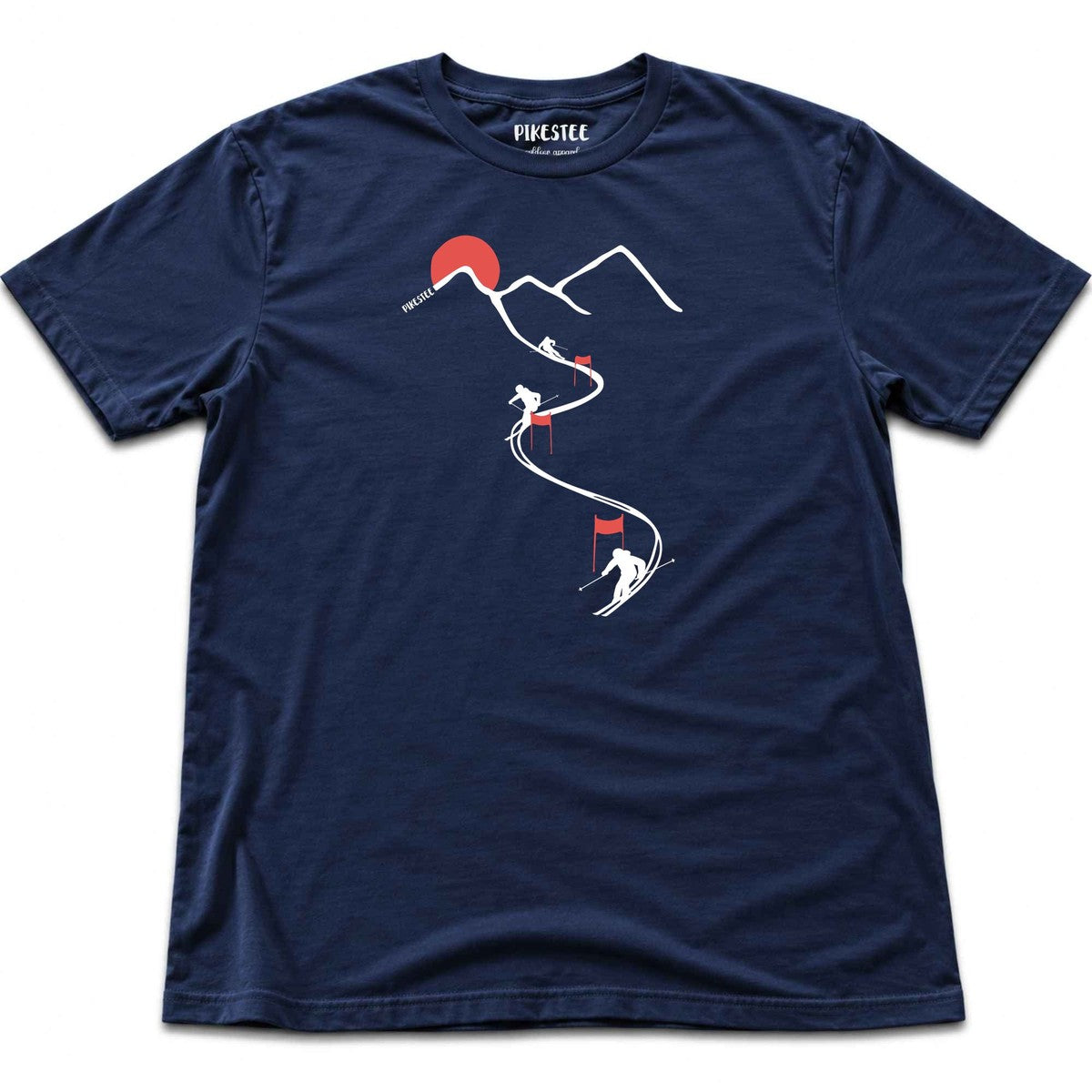 Ski Path Flags T-shirt - Navy