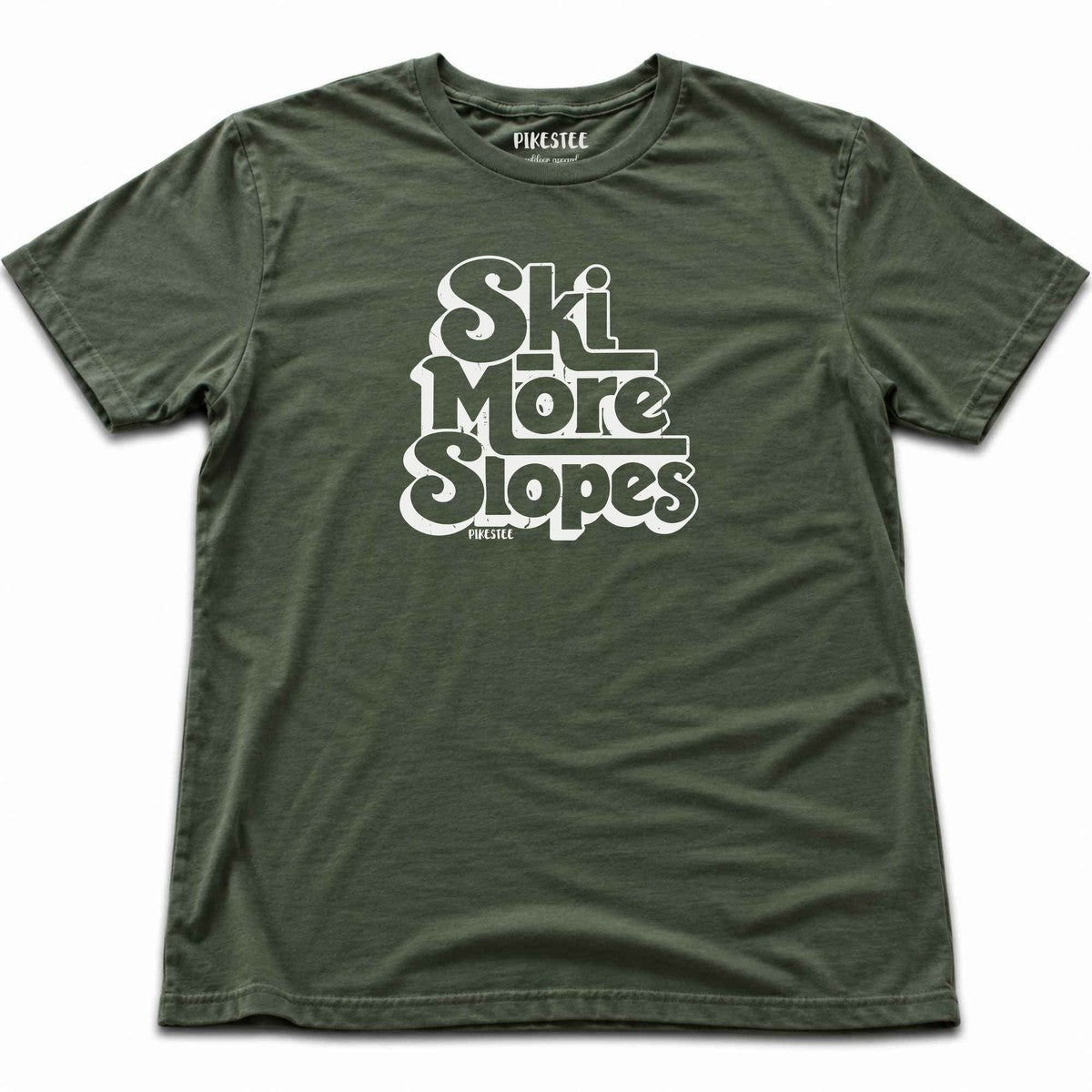 Ski More Slopes T-shirt - Military Green