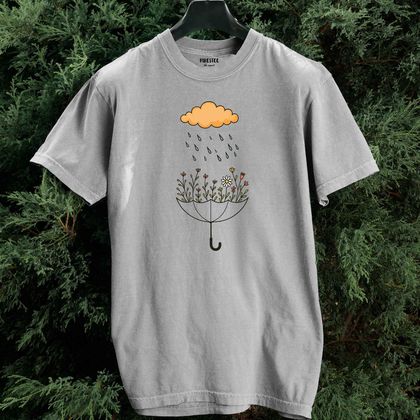 Umbrella Flowers Landscape T-shirt