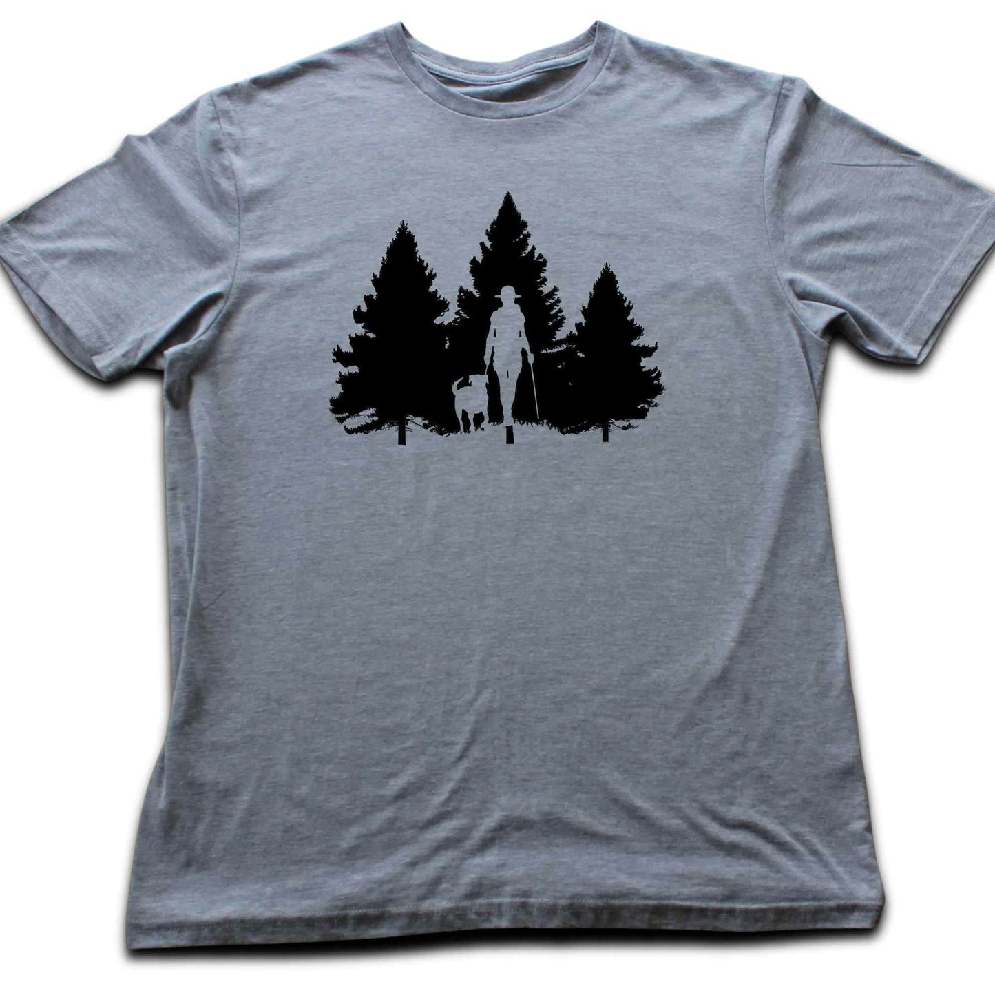 "Never Hike Alone Silhouette" graphic T-shirt