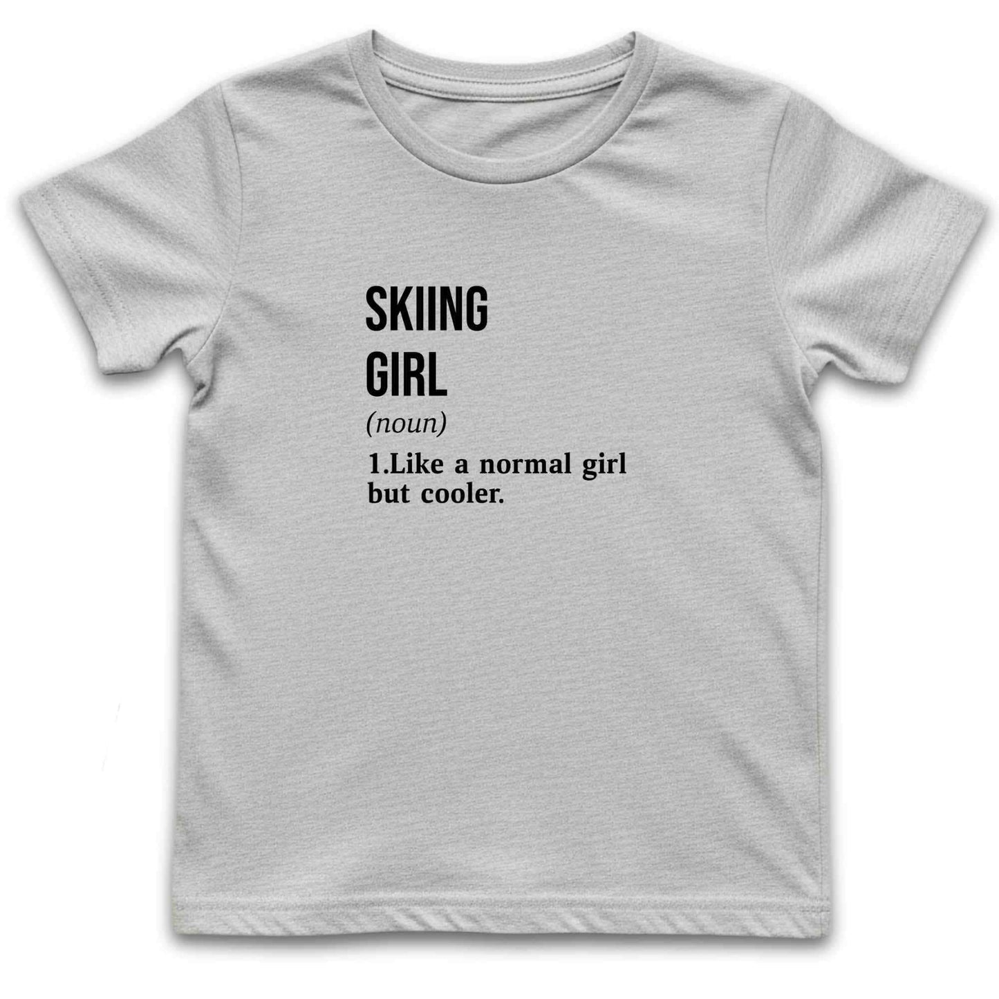 Skiing Girl Kids T-Shirt