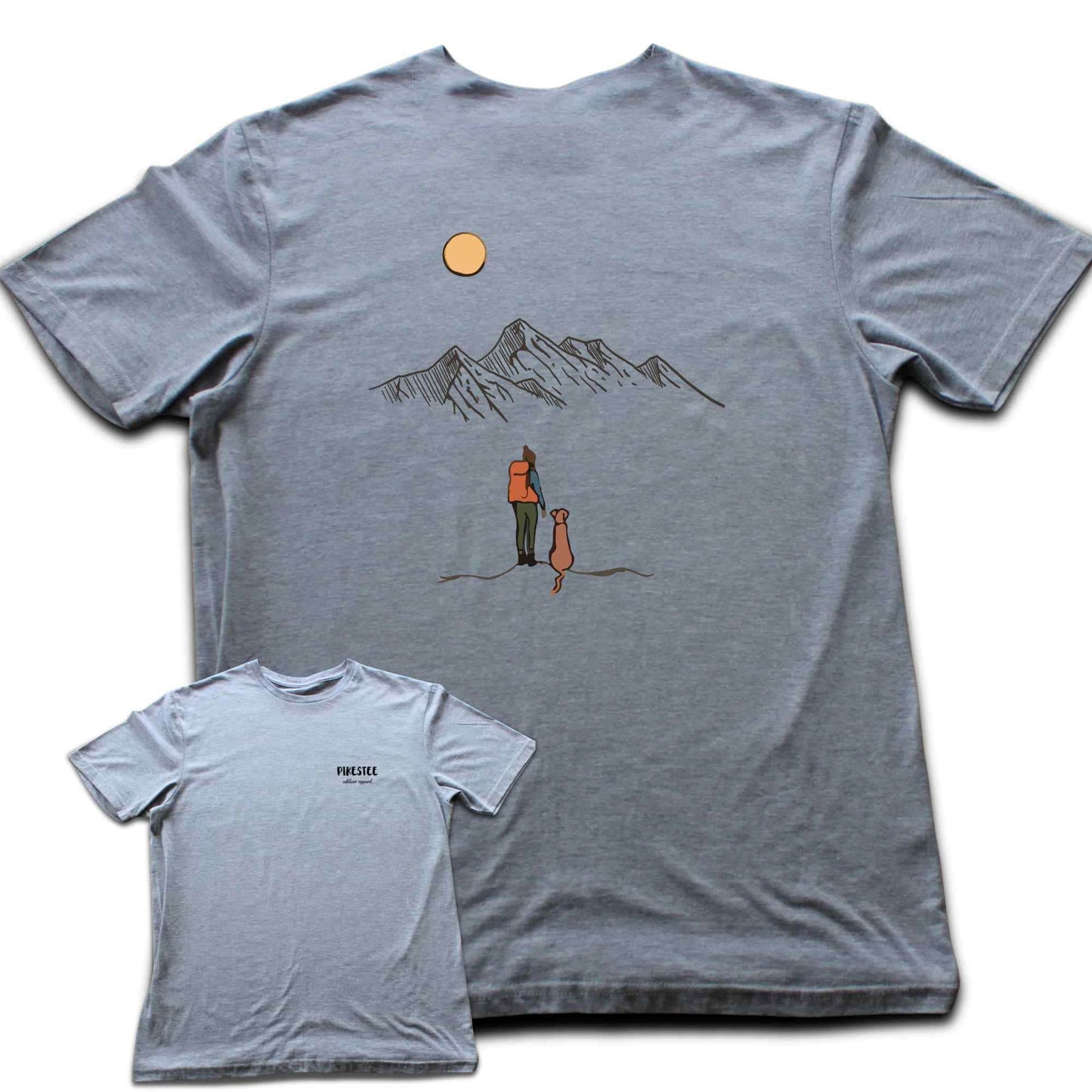 Back Print Hike With The Dog T-shirt