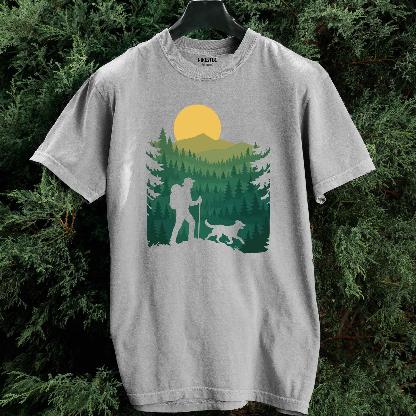 Hiking And Dog Landscape T-shirt