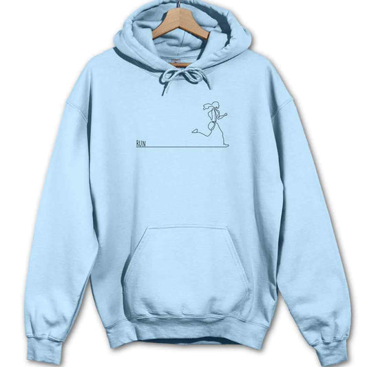 Line Art Running girl Hoodie