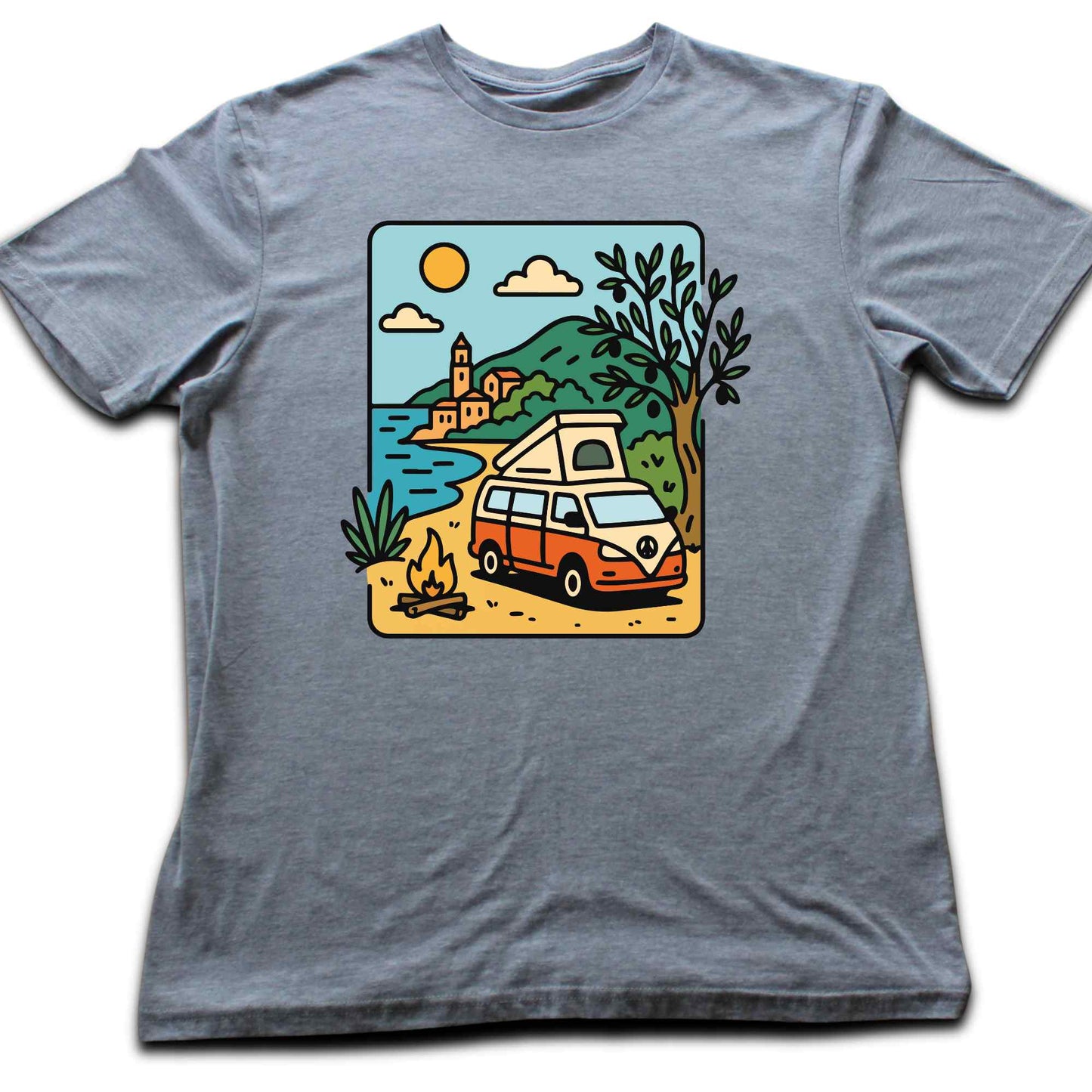 Cartoon Van Town T-shirt