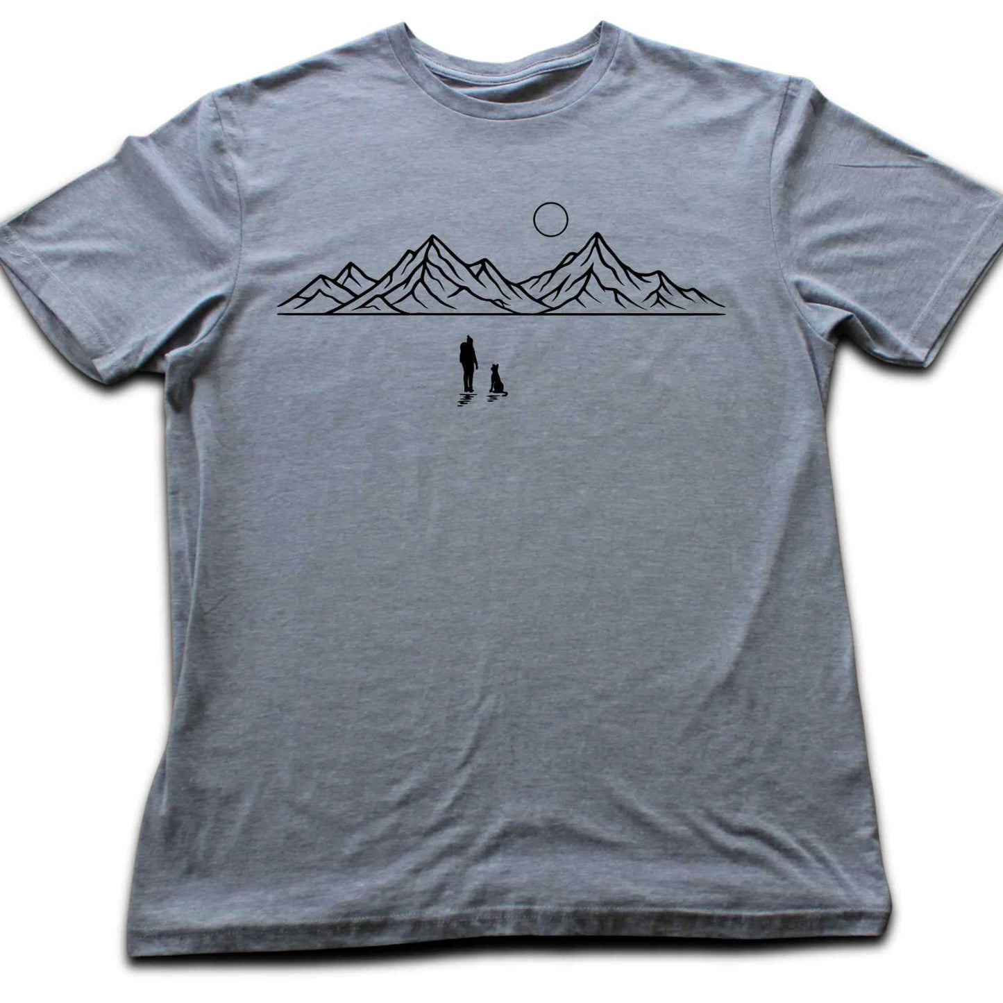 Mountains Girl And Dog T-shirt