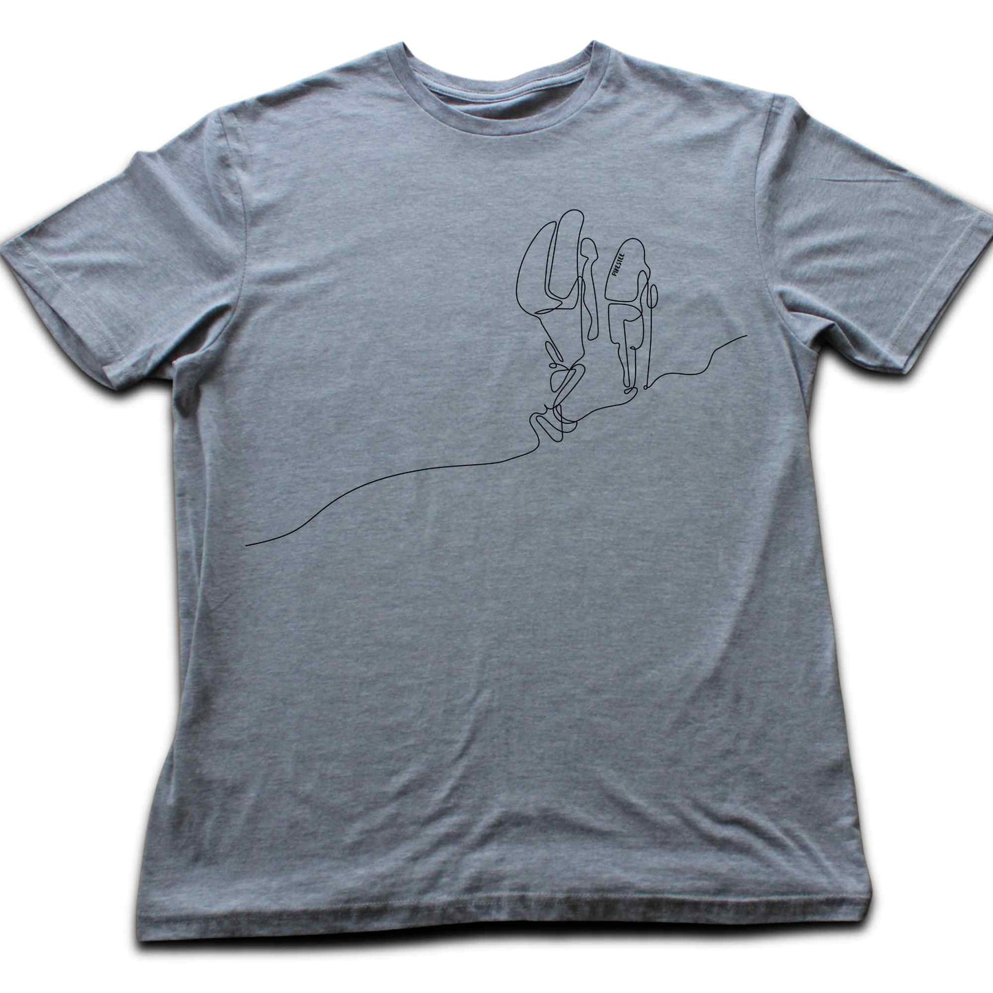 Line Art Two Hikers T-shirt