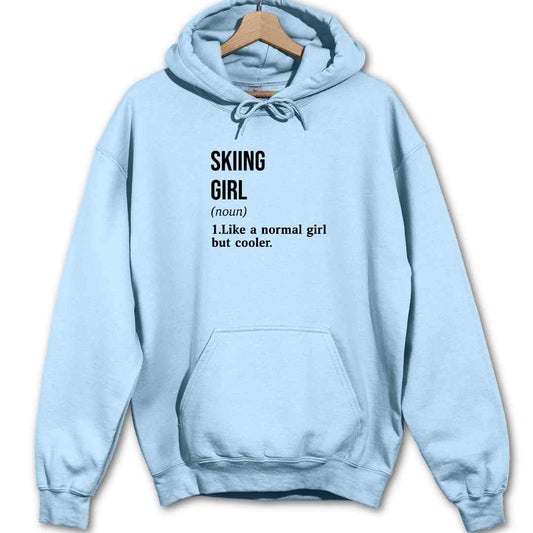 Skiing Girl Definition Hoodie