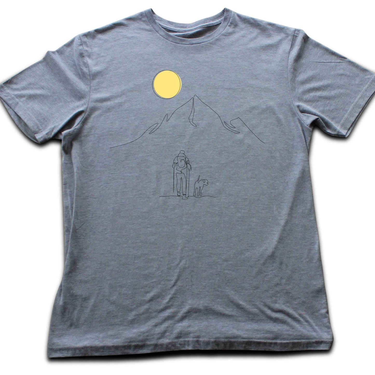 Line Art Hiker And Dog T-shirt