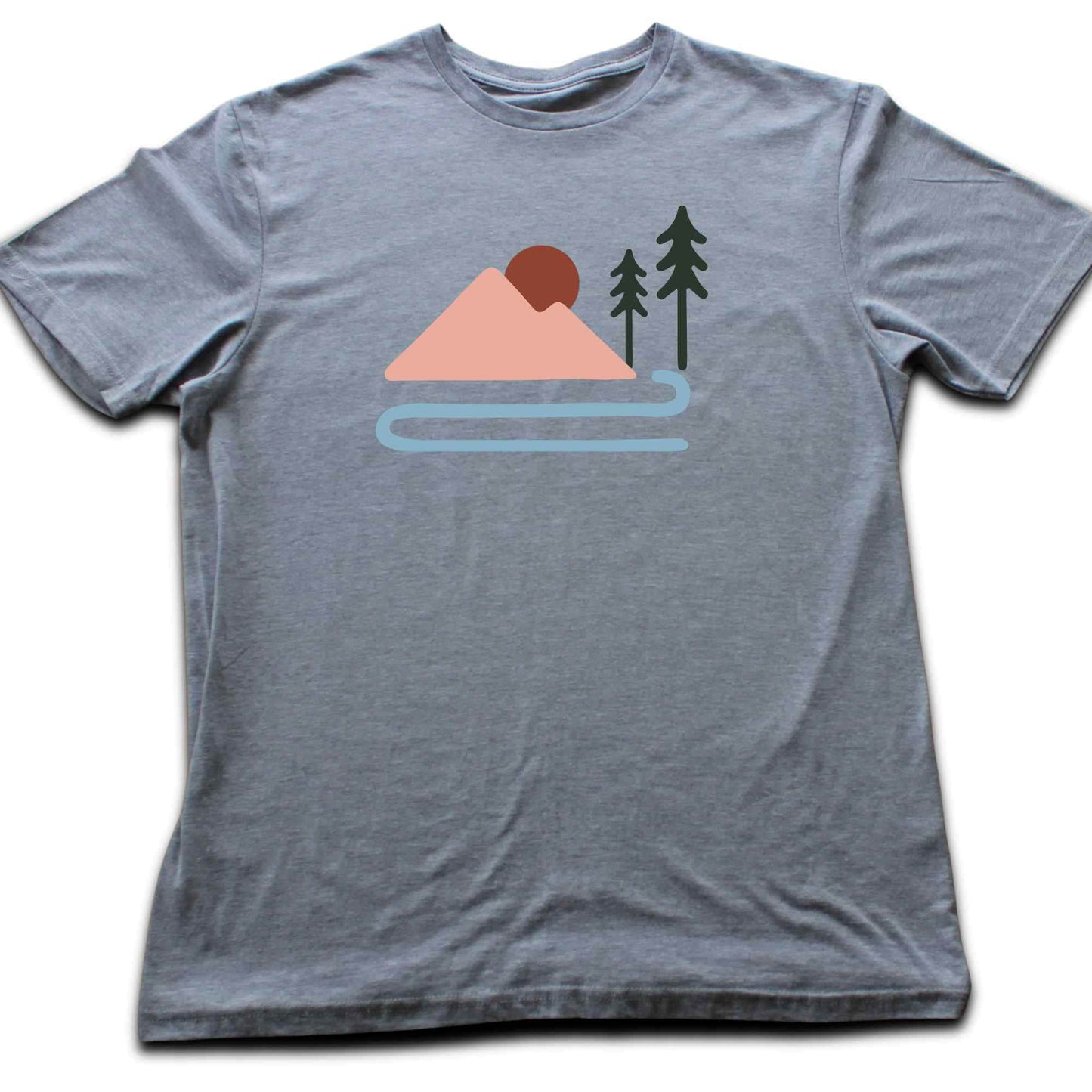 "Mountain River Art" graphic T-shirt