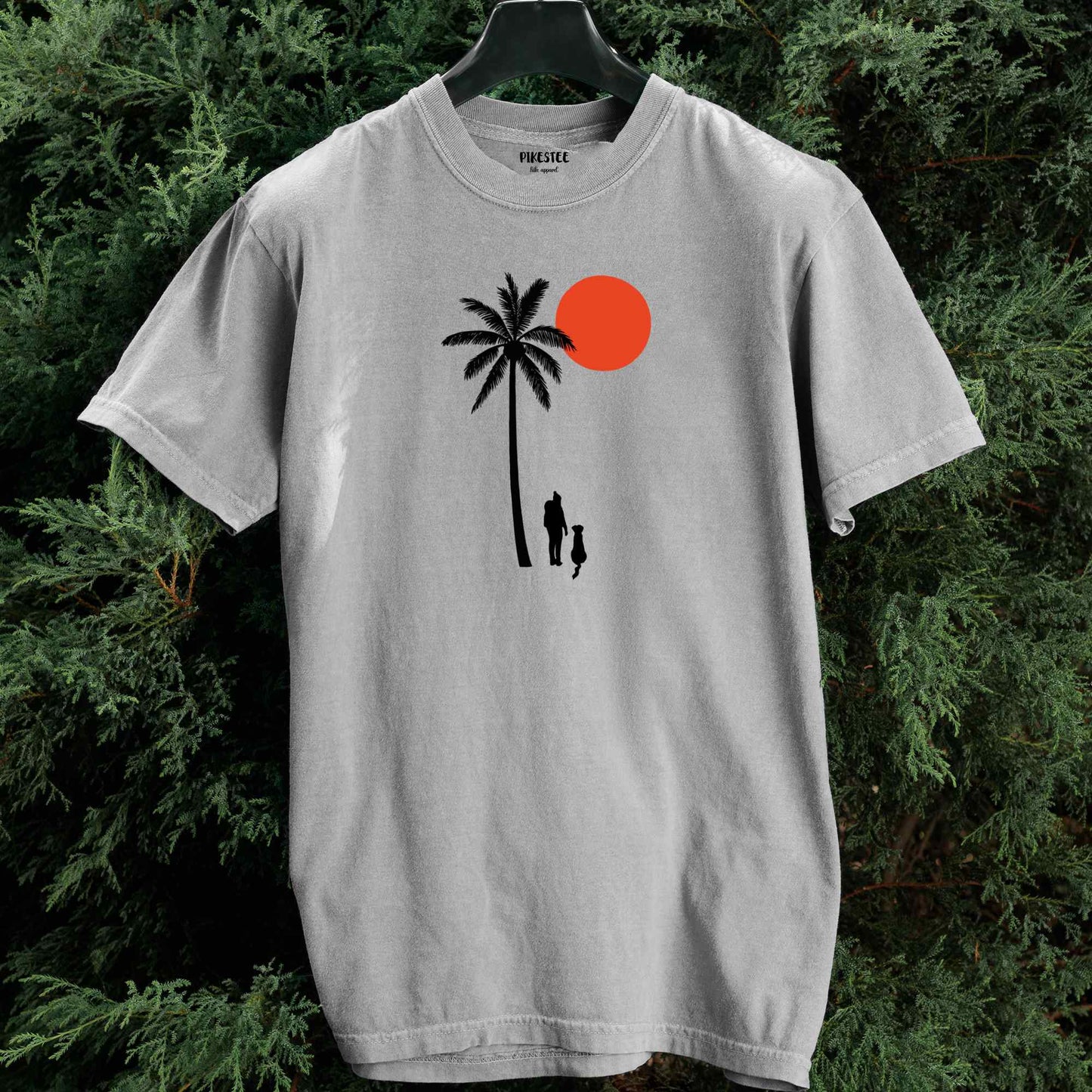 Girl And Dog Palm Beach T-shirt