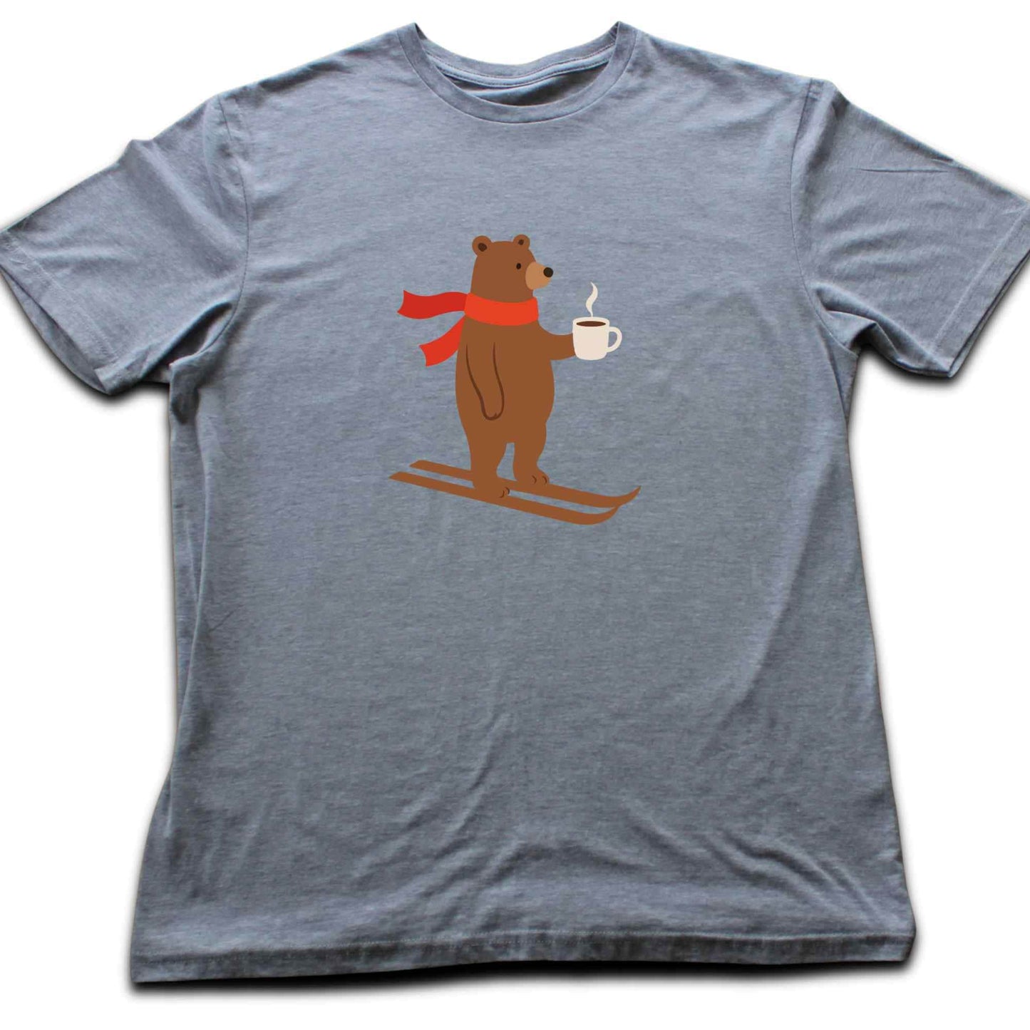 Skiing Coffee Bear T-shirt
