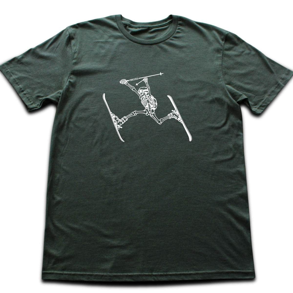 Skeleton Ski T-shirt - Military Green