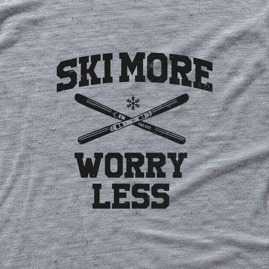 Ski More Worry Less T-shirt - Sport Grey - hero