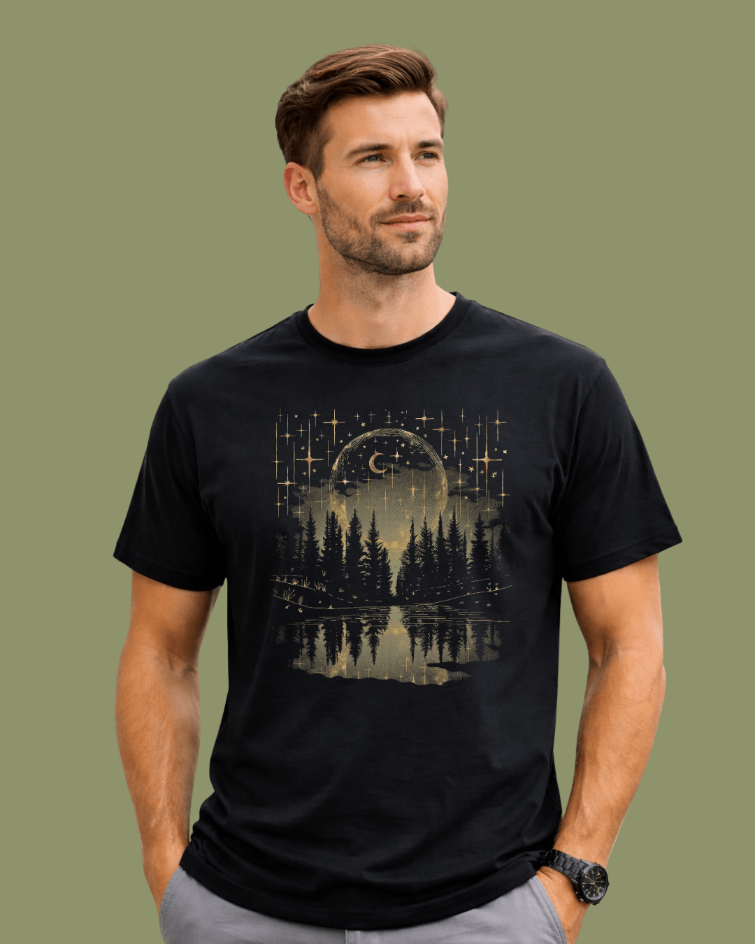 Gold Forest and lake T-shirt
