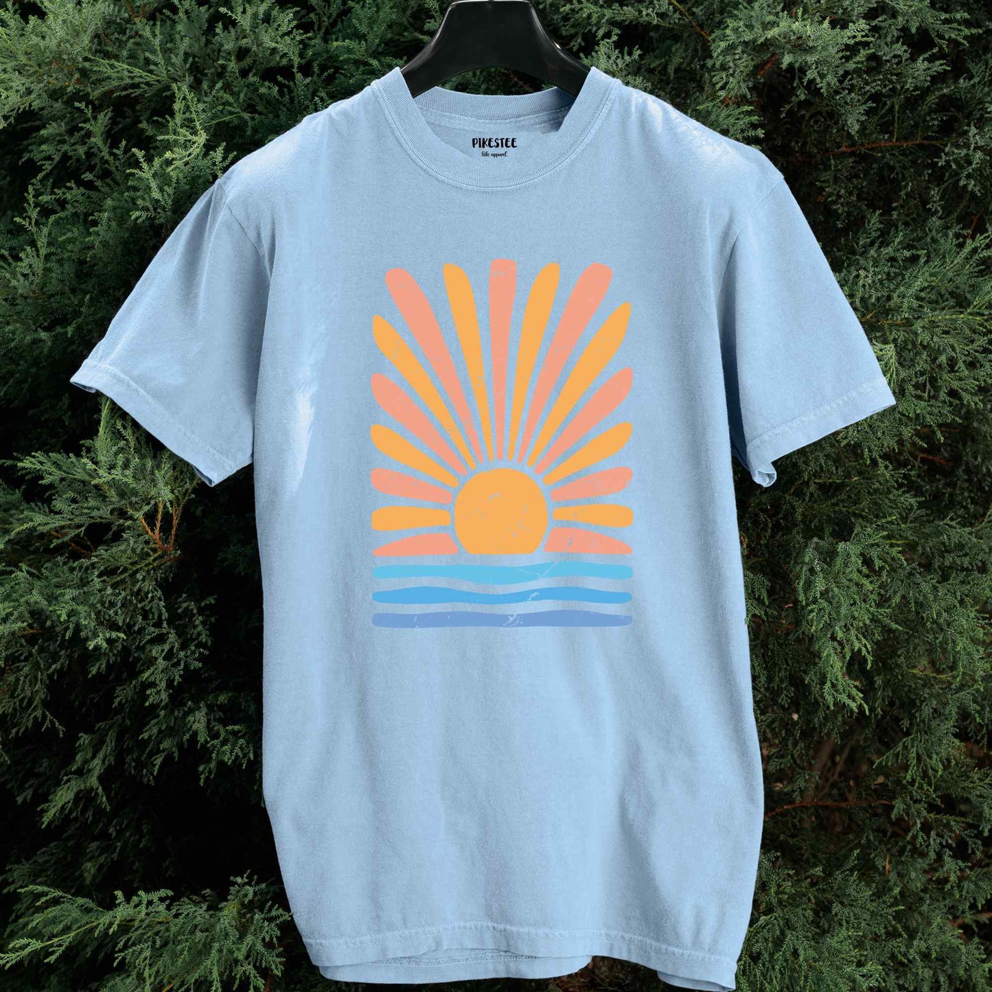 Abstract Sun and Waves T-shirt