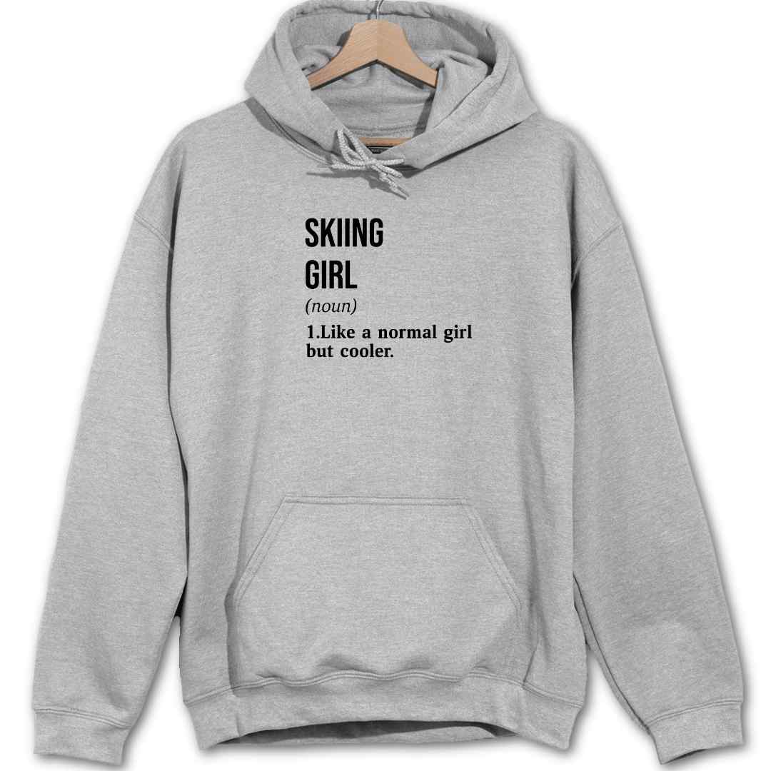 Skiing Girl Definition Hoodie
