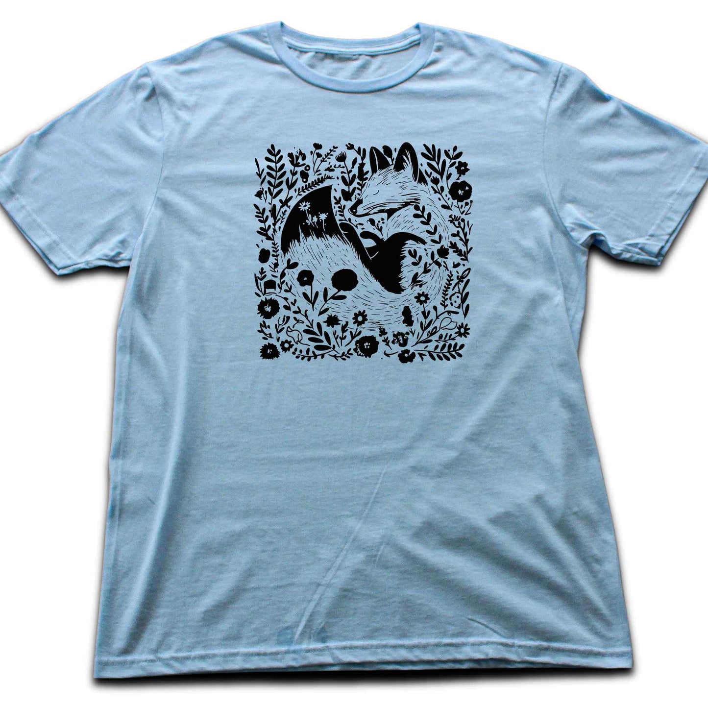 Fox Floral Patern T-shirt