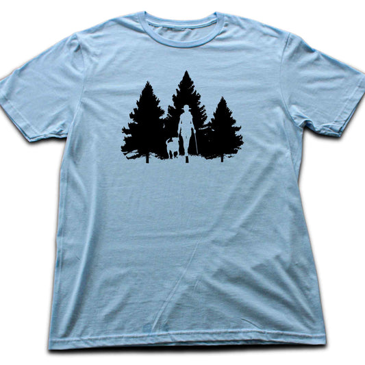 "Never Hike Alone Silhouette" graphic T-shirt