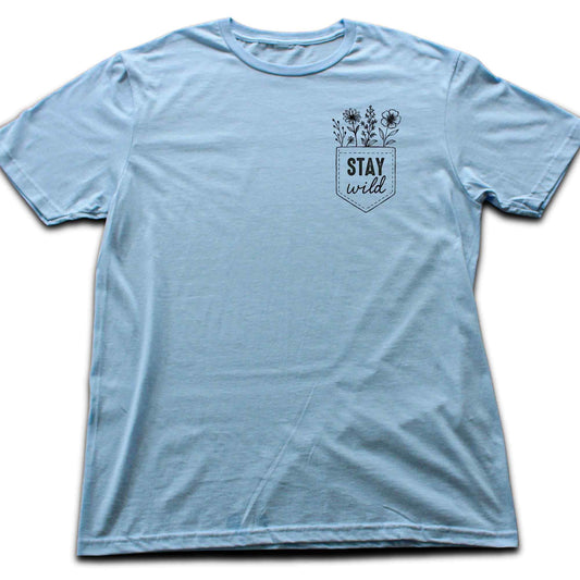 Stay Wild Flowers Pocket T-shirt