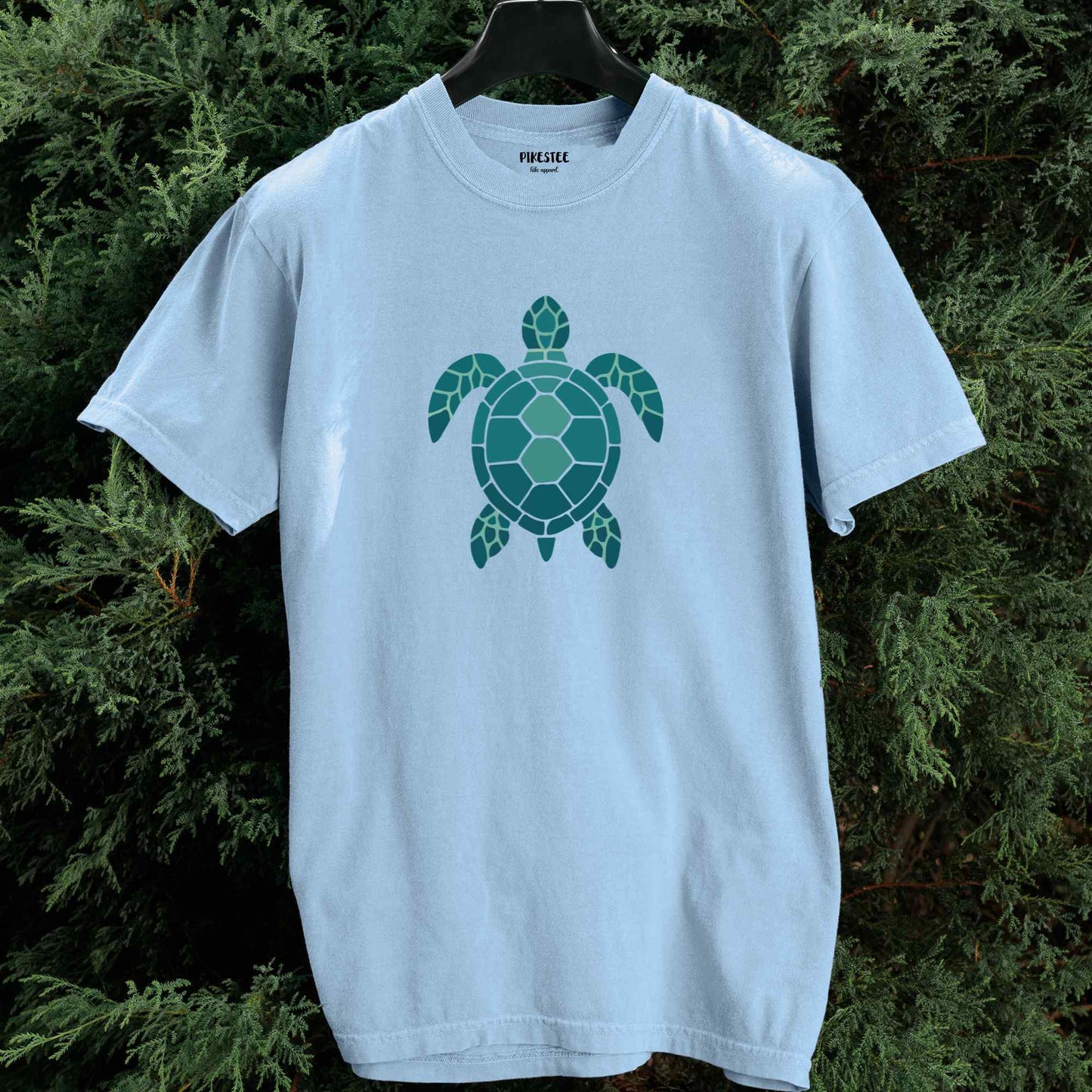 Geometric Blue Turtle T-shirt