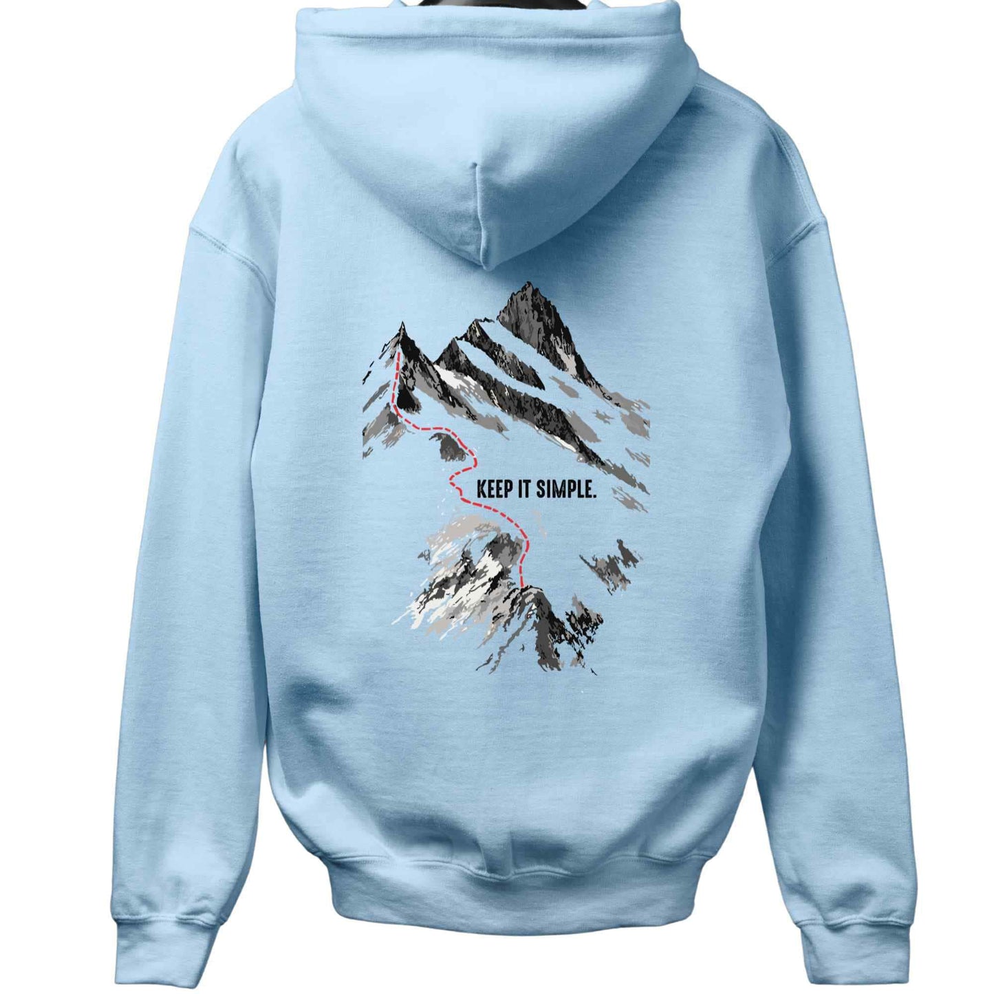 Simple Mountain Back-Print Hoodie