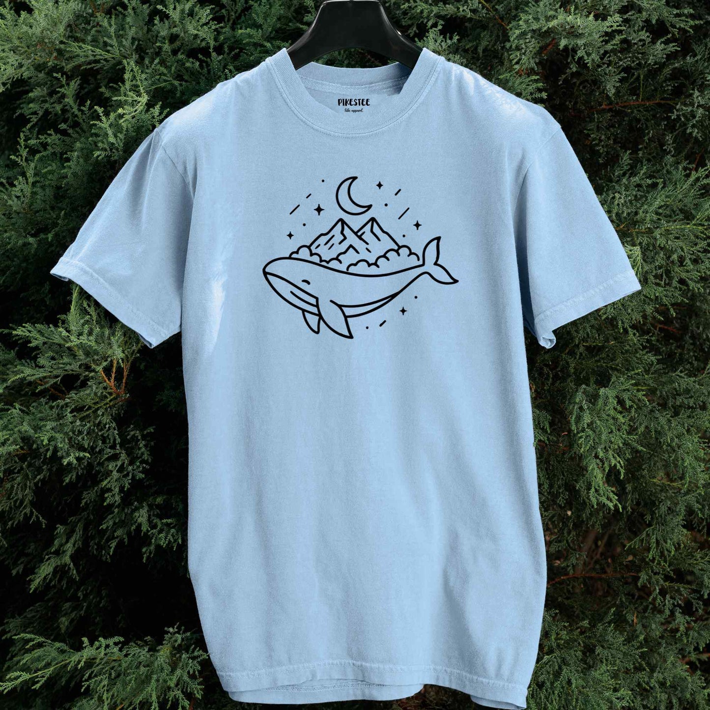 Whale Night Mountain T-shirt